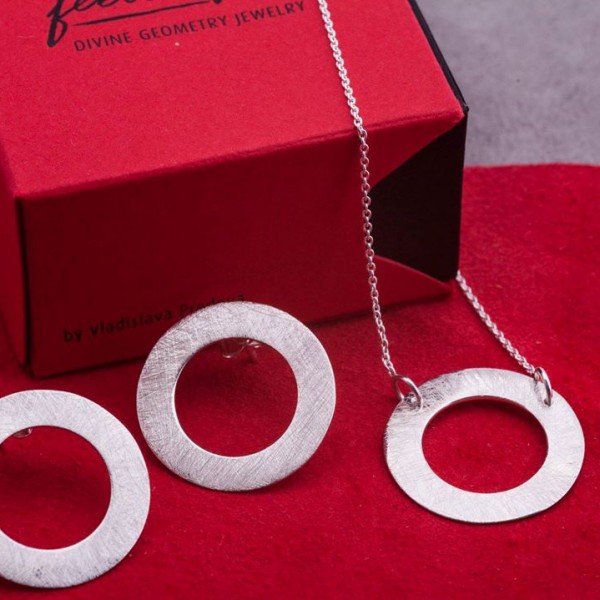 Сребърни обеци Feelosophy - bold кръг