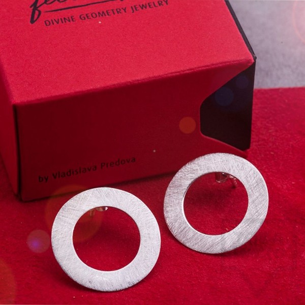 Сребърни обеци Feelosophy - bold кръг