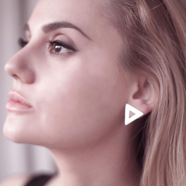 Сребърни обеци Feelosophy - bold триъгълник