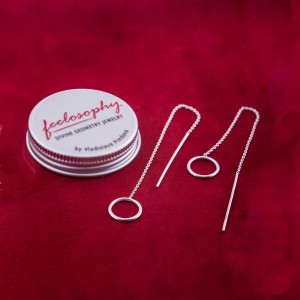 Сребърни обеци Feelosophy Sensuelle - висящи кръгове