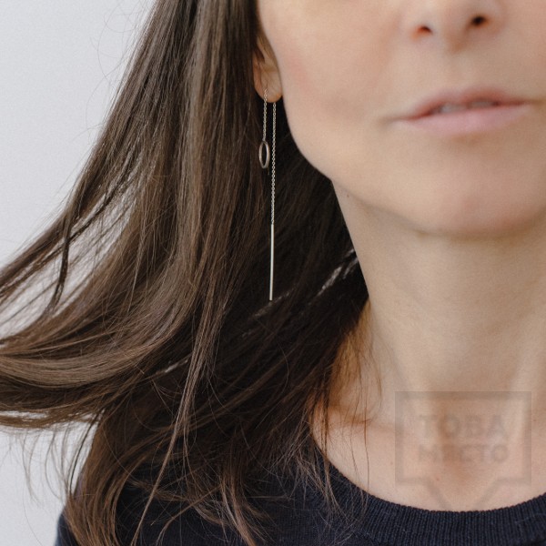 Сребърни обеци Feelosophy Sensuelle- висящи кръгове