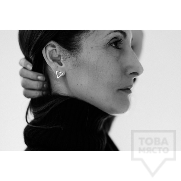 Сребърни обеци Feelosophy - триъгълник