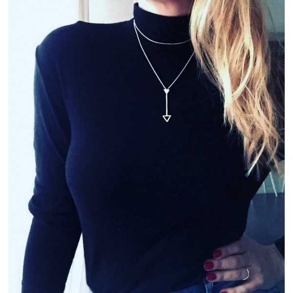 Сребърно колие Feelosophy Hardware - триъгълник