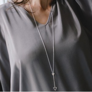 Сребърно колие Feelosophy Hardware - триъгълник