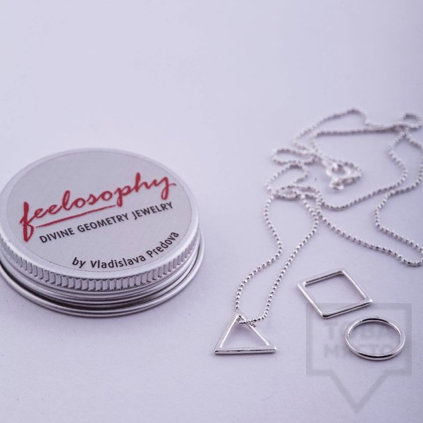 Сребърно колие Feelosophy Signature - три елемента