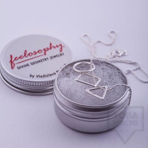 Сребърно колие Feelosophy Signature - три елемента