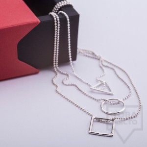 Сребърно колие Feelosophy signature - тройно