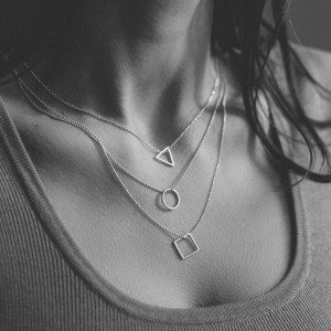 Сребърно колие Feelosophy signature - тройно