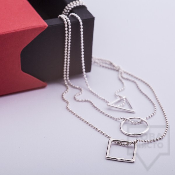 Сребърно колие Feelosophy signature - тройно