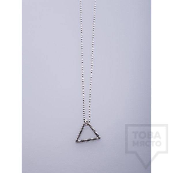 Сребърно колие Feelosophy - триъгълник