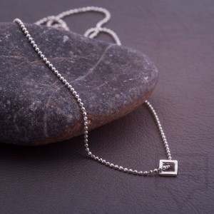 Сребърнo колие Feelosophy Whisper - квадрат