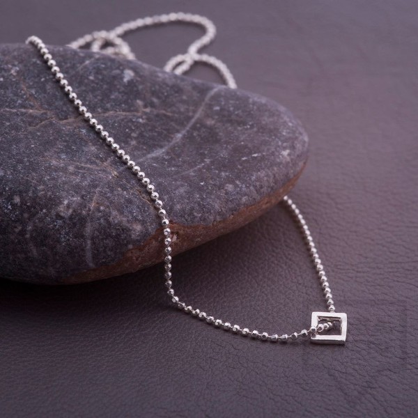 Сребърнo колие Feelosophy Whisper - квадрат