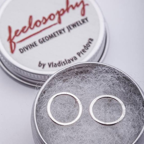 Сребърни обеци Feelosophy - кръг