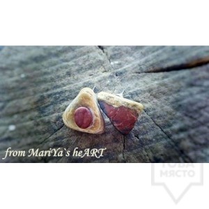 Ръчно изработени обеци From MariYas heART - триъгълници