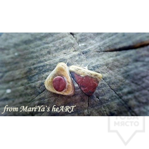 Ръчно изработени обеци From MariYas heART - триъгълници