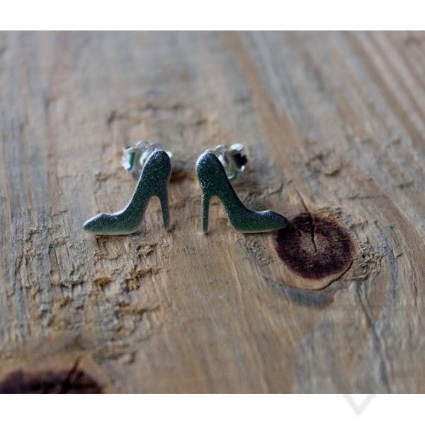 Ръчно изработени сребърни обеци Gargorock - високи токчета