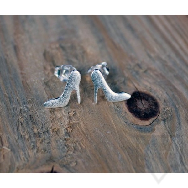 Ръчно изработени сребърни обеци Gargorock - високи токчета