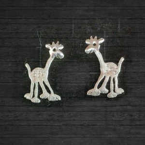 Ръчно изработени сребърни обеци Gargorock - жирафи