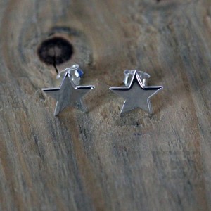Ръчно изработени сребърни обеци Gargorock - звездички