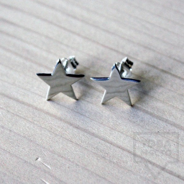 Ръчно изработени сребърни обеци Gargorock - звездички