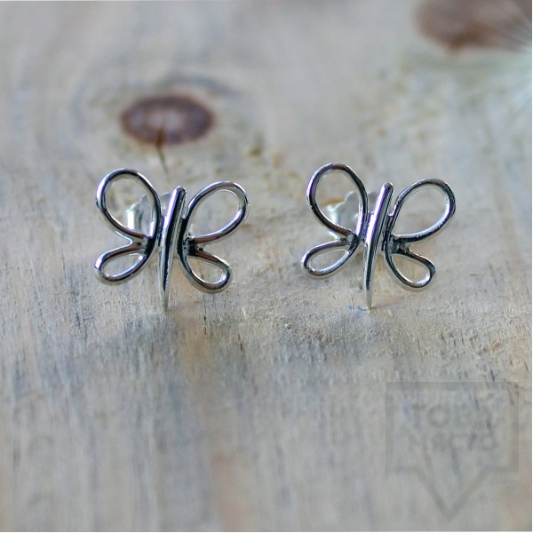 Сребърни обеци Gargorock - пеперуди