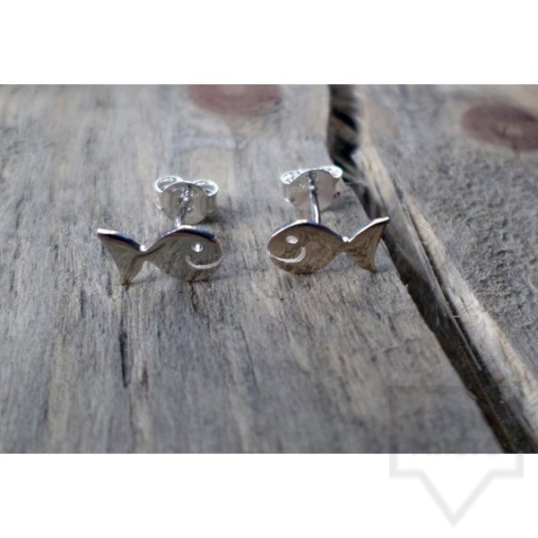 Ръчно изработени сребърни обеци Гаргорок - рибки