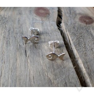 Ръчно изработени сребърни обеци Гаргорок - рибки