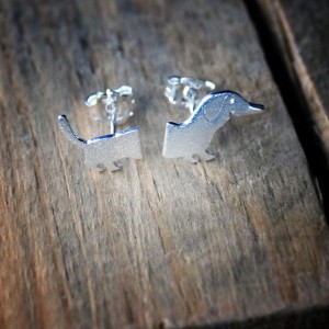 Сребърни обеци Gargorock - дакел