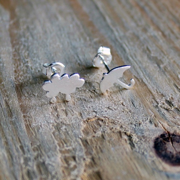 Сребърни обеци Gargorock - дали вали