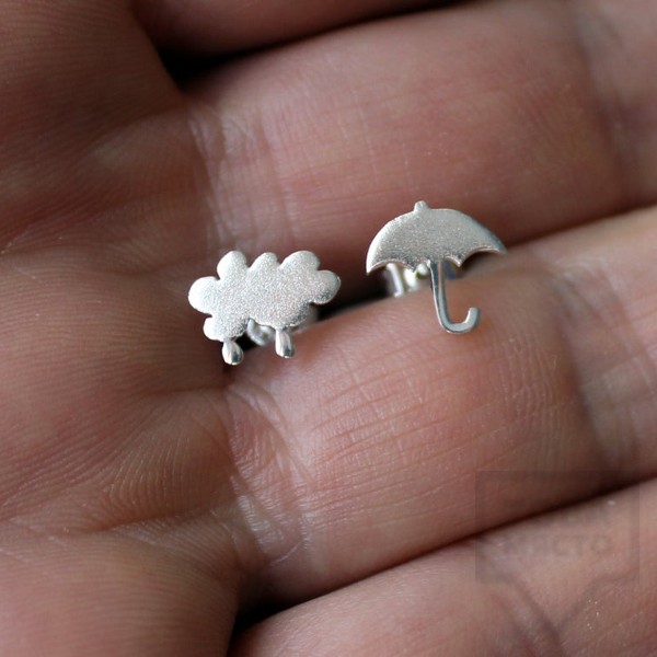 Сребърни обеци Gargorock - дали вали