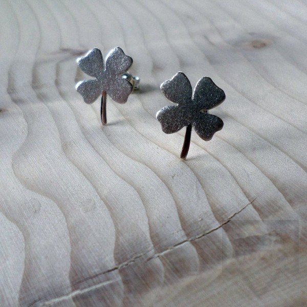 Сребърни обеци Gargorock - детелини