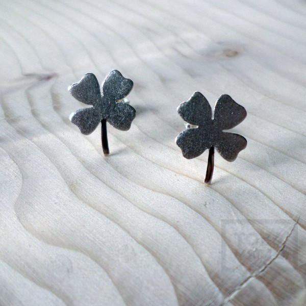 Сребърни обеци Gargorock - детелини