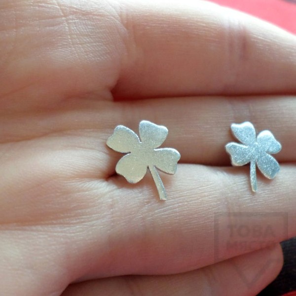 Сребърни обеци Gargorock - детелини