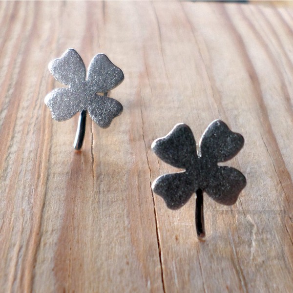 Сребърни обеци Gargorock - детелини