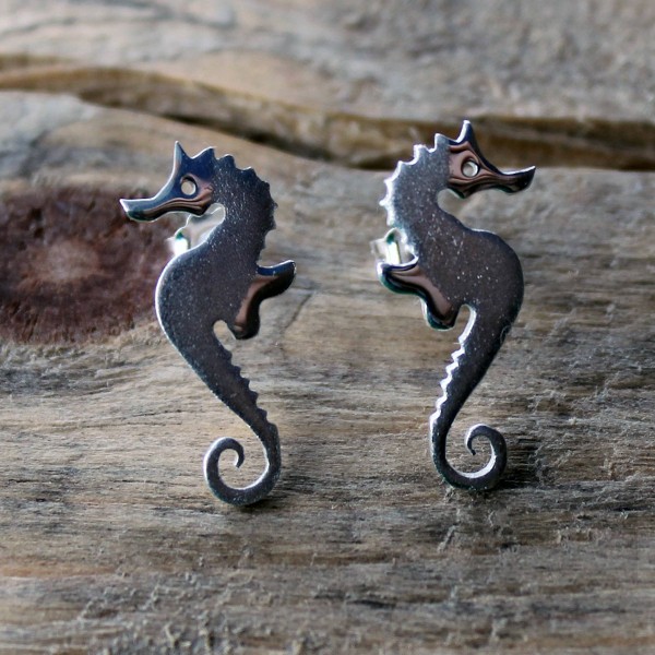 Сребърни обеци Gargorock - морски кончета