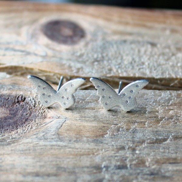 Сребърни обеци Gargorock - нежни пеперуди