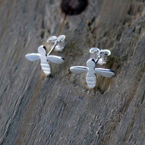 Сребърни обеци Gargorock - пчелички