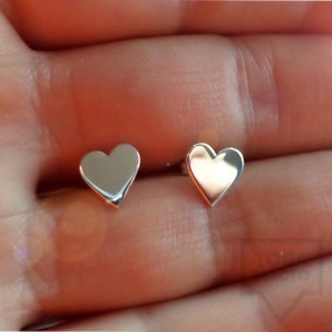 Сребърни обеци Gargorock - сърца