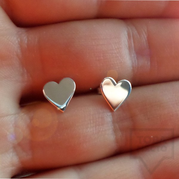 Сребърни обеци Gargorock - сърца