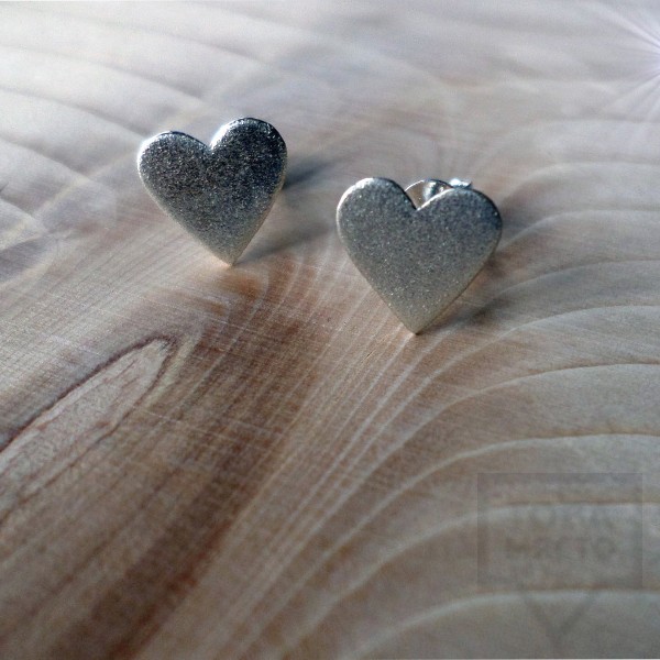 Сребърни обеци Gargorock - сърца