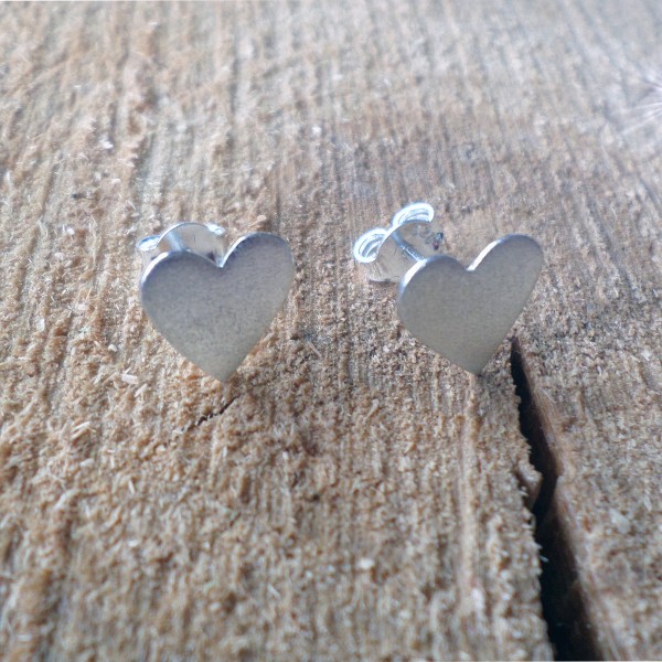 Сребърни обеци Gargorock - сърца