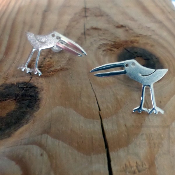 Сребърни обеци Gargorock - смешни пилета