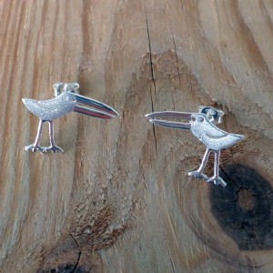 Сребърни обеци Gargorock - смешни пилета