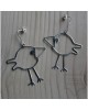 Сребърни обеци Gargorock - висящи пилета