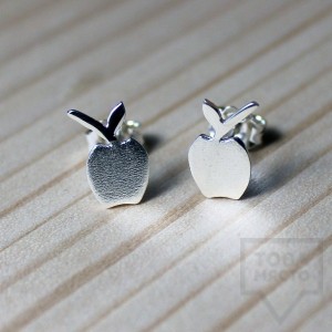 Сребърни обеци Gargorock - ябълки