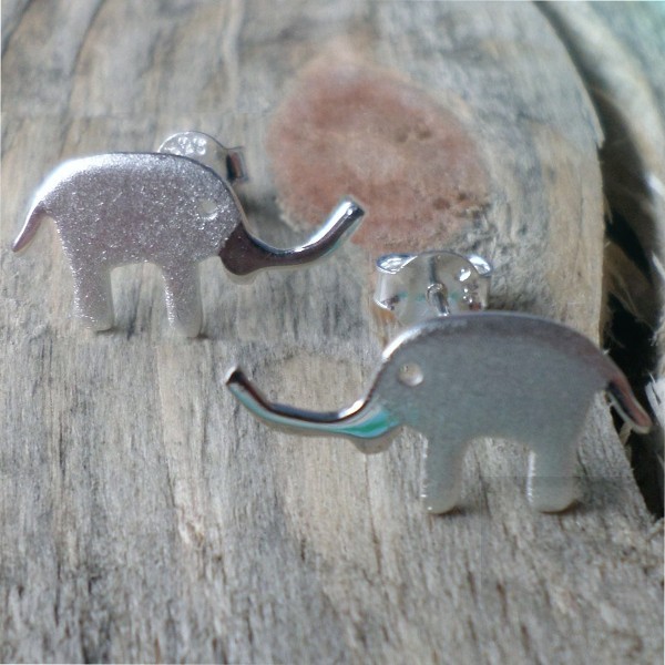 Сребърни обеци Gargorock - слонче