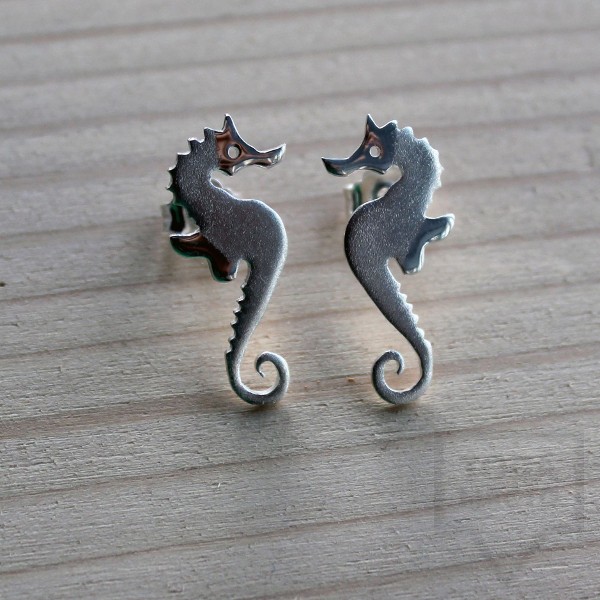 Сребърни обеци Gargorock - морски кончета