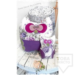 Ръчно изработена декоративна възглавница I.Clothing - силует бухал