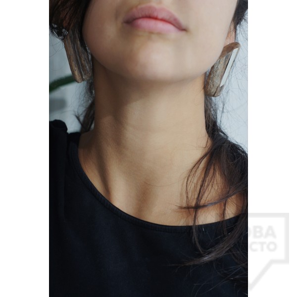 Дизайнерски ръчно изработени обеци IR jewelry - Two from one