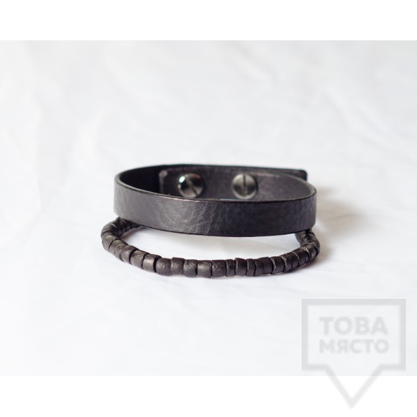 Мъжка гривна J.Griffin Single Stripe Black